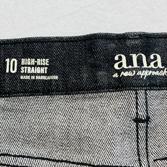 a.n.a. Women’s High-Rise Straight Stretch Metallic Effect Copper Jeans Sz 10 NWT - Picture 7 of 14